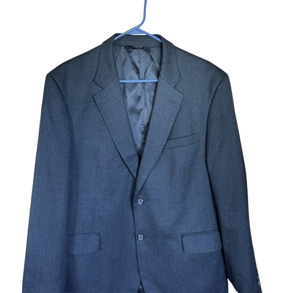 Jos A Bank Wool Cashmere Charcoal Gray 2 Button Sports Coat Blazer 44R - Picture 10 of 11